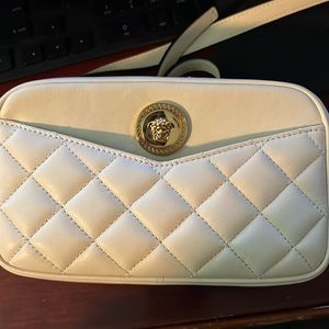 Versace small camera bag, quilted Lamb